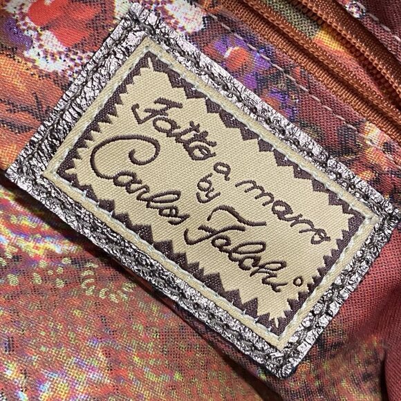 FATTO A MANO BY CARLOS FALCHI Python Snake Skin Bronze Metallic Shoulder Bag - Picture 9 of 11